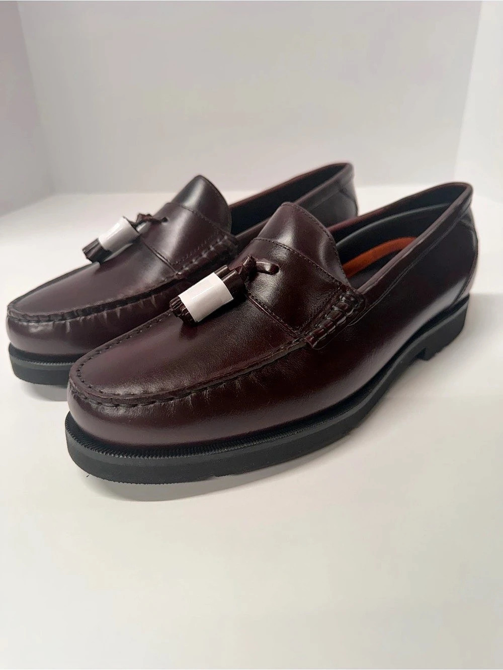 Rockport Modern Prep Tassel Loafers Men’s 10W Burgundy Leather Preppy Dress